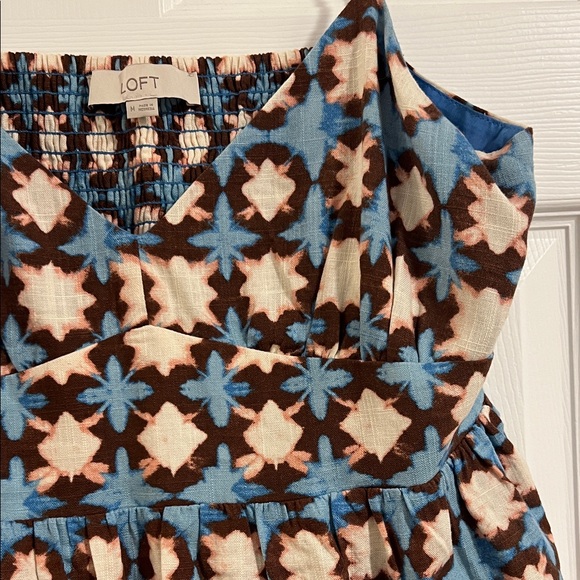 LOFT Blue and Brown Floral Camisole - Picture 3 of 5